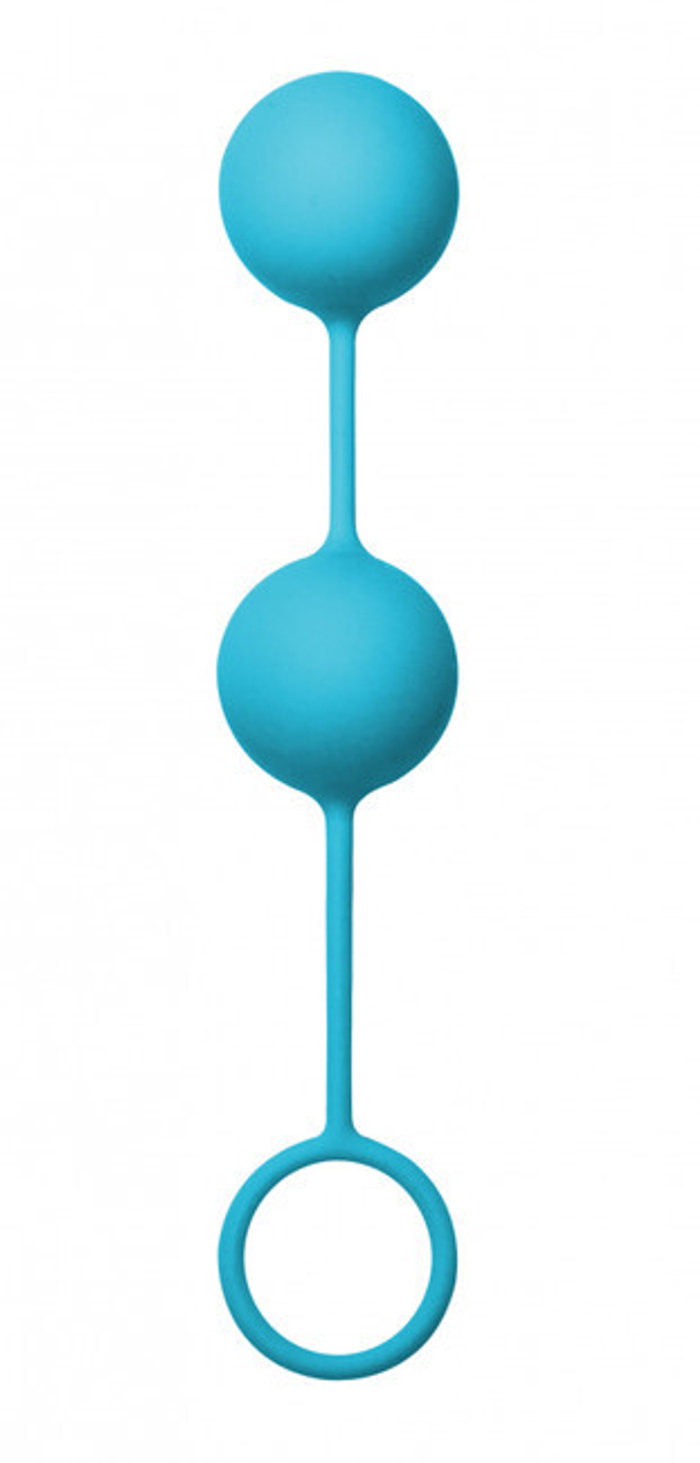 Вагинальные шарики "Moulin Rouge" с кольцом на силиконовой сцепке (Цвет: голубой)