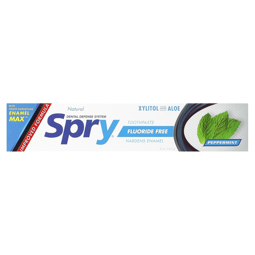 Xlear, Spry, зубная паста без фторидов, перечная мята, 141 г (5 унций)