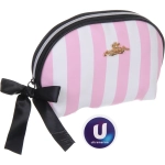 Косметичка «ФРАТЕЛЛИ», цвет розовый/белый, 24*15*7см (лейбл Ultramarin)