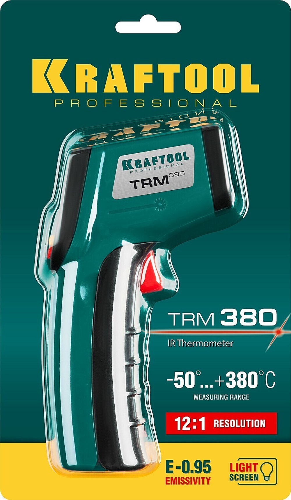 KRAFTOOL TRM-380, -50° +380°С, пирометр инфракрасный (45707-380)