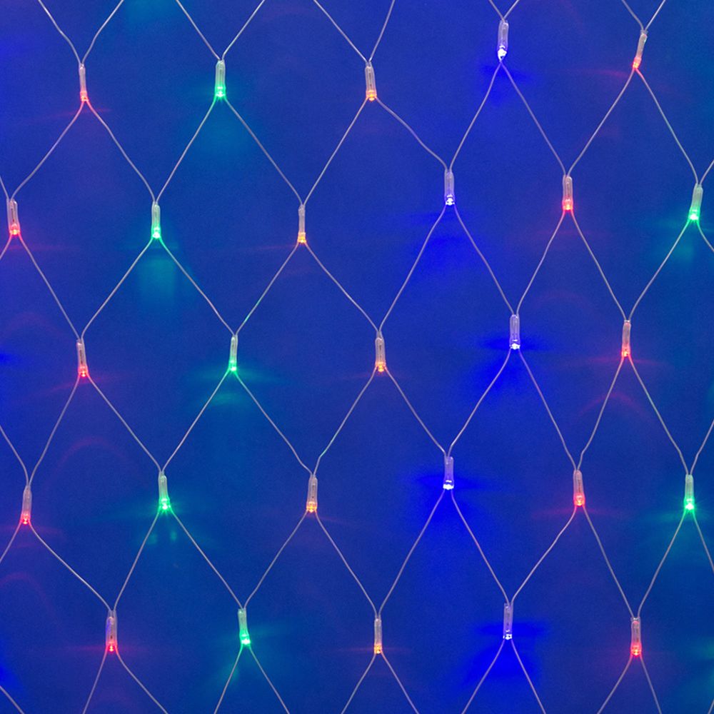 ULD-N2520-240-DTA MULTI IP20 Сетка светодиодная с контроллером. 240 светодиодов. 2.5х2 м. разноцветная. IP20. провод прозрачный