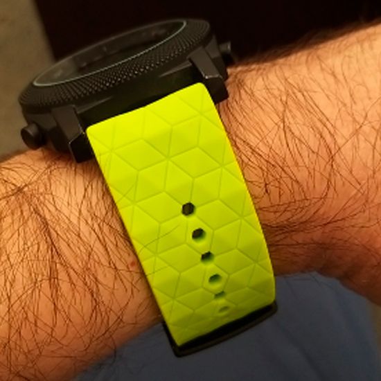 Ремешок Ranger 24 мм для Suunto 9 Baro, Suunto 7, Suunto Spartan Sport силиконовый быстросъемный (Лайм)