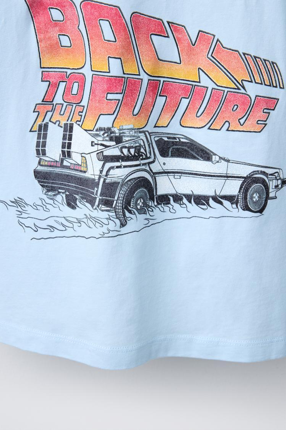 ZARA ФУТБОЛКА С ПРИНТОМ BACK TO THE FUTURE ™, ГОЛУБОЙ
