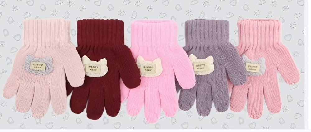 Перчатки дет. TG-627д р.13(34) ассорт. (Теплыши), 1 шт.