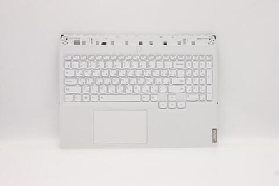 Верхняя панель с клавиатурой (топкейс) для ноутбука Lenovo Legion 5 Pro-16ITH6 82JF раскладка - русская, с подсветкой, белый (5CB1D10525), оригинал