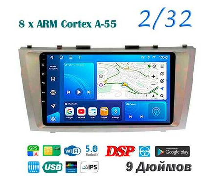 Topway TS18 2+32GB 8 ядер для Toyota Camry 2006-2011
