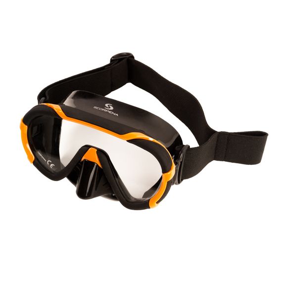 Маска Scorpena Miami Junior черно-оранжевая