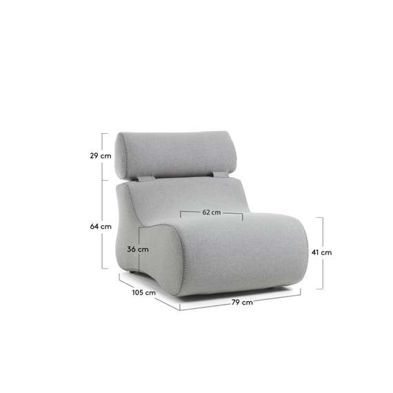 Кресло Club серое