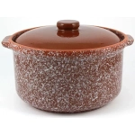 Горшок- сотейник 0,8л (мрамор коричневый)1ГС3мк-5