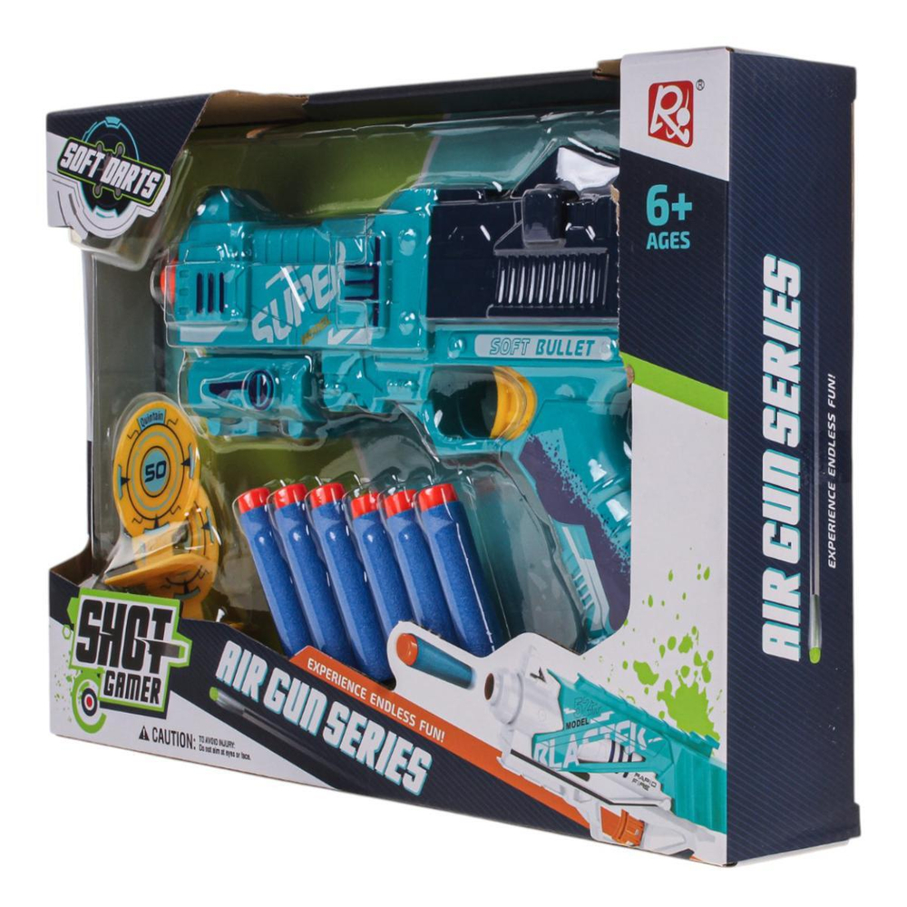 Пистолет с мягк.пулями, коробка JL-762