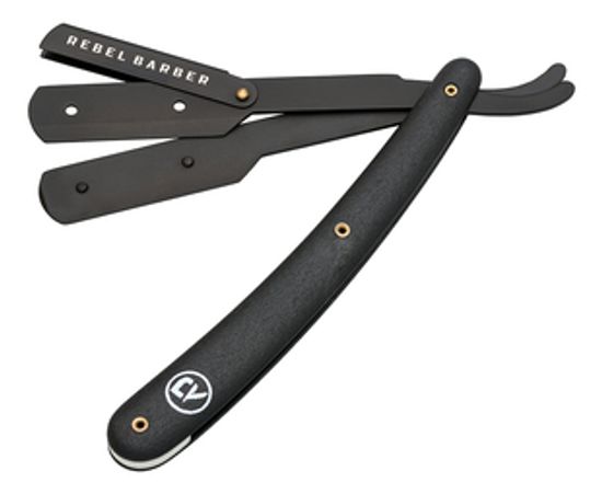 Опасная бритва со сменным лезвием REBEL BARBER Professional Black