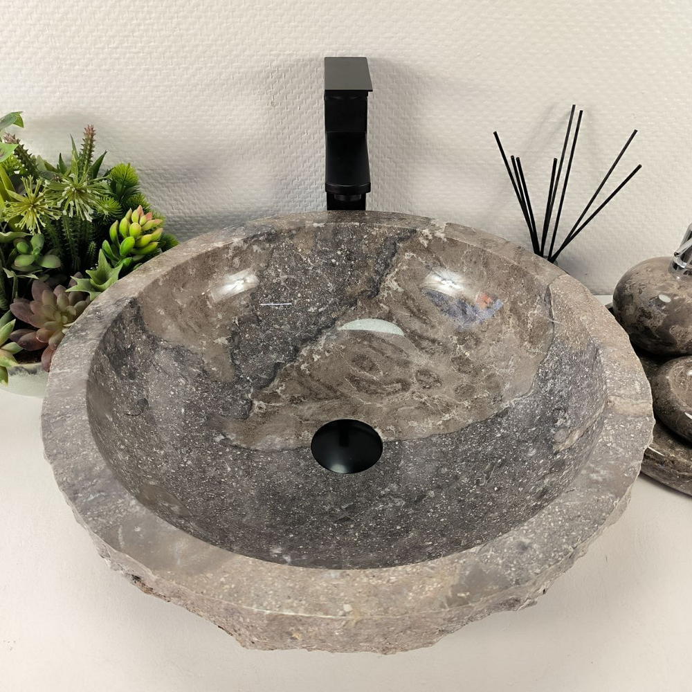 Раковина из мрамора Erozy Grey EM-64528 46*46*15 0186
