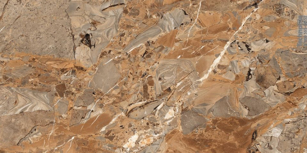 Плитка керамогранит Breccia Fantastico Brown полированный PS-00348