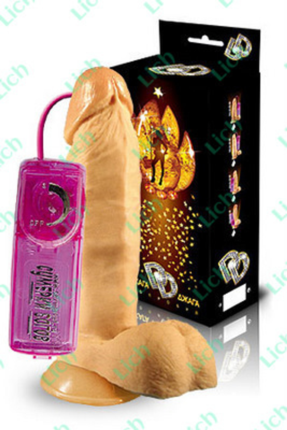 Вибромассажер реалистичный на присоске, 17 см.