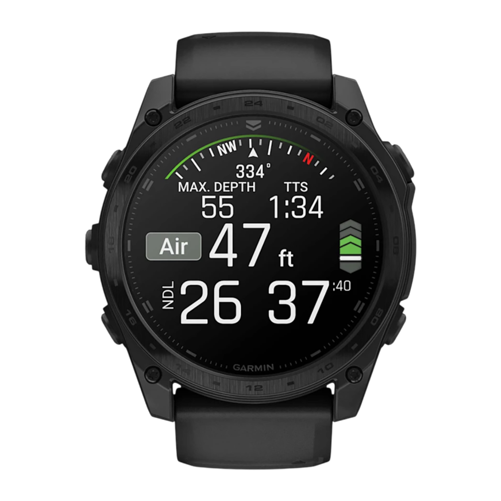 Спортивные часы Garmin tactix 8, 51 мм, AMOLED, силиконовый ремешок чёрный/«серая галька» Безель из титана, AMOLED-дисплей с сапфировым стеклом. Ремешок с классической застёжкой — на запястье обхватом 127–210 мм