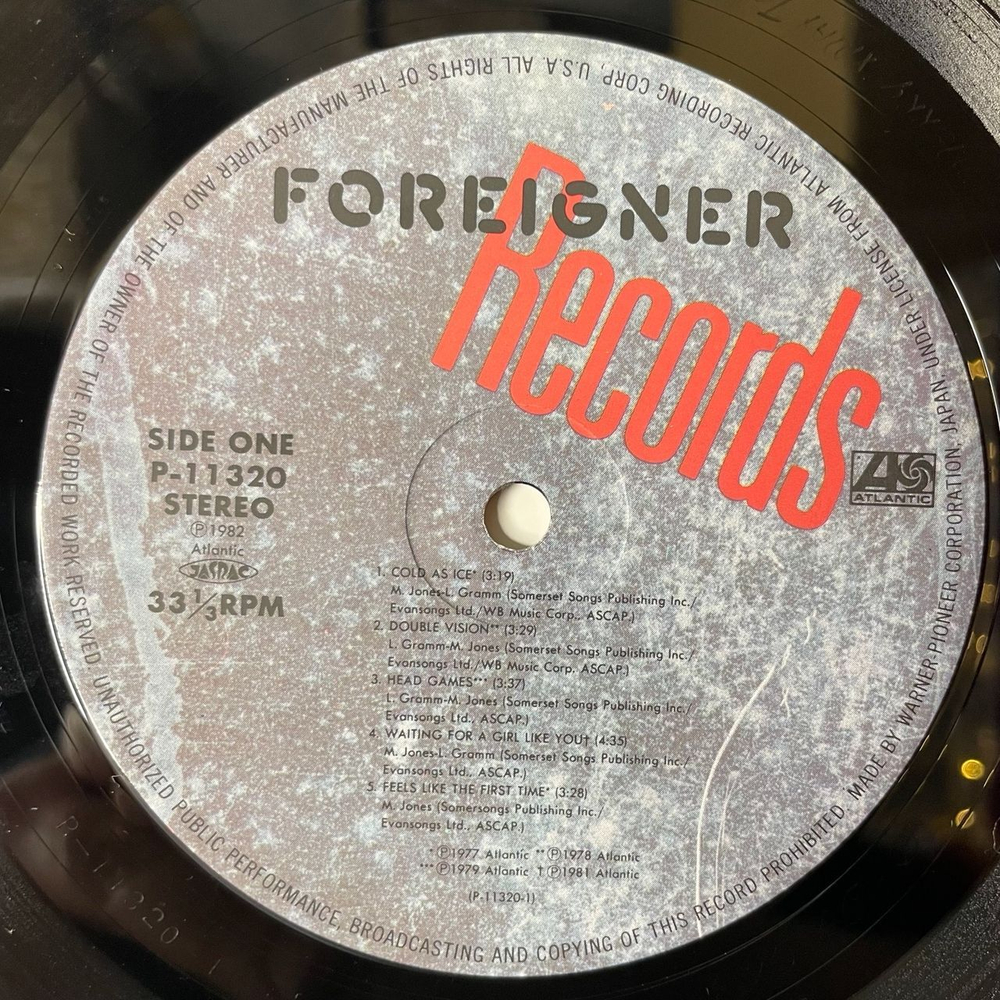 Винтажная виниловая пластинка LP Foreigner Records (Japan 1982) (Obi) Cold As Ice