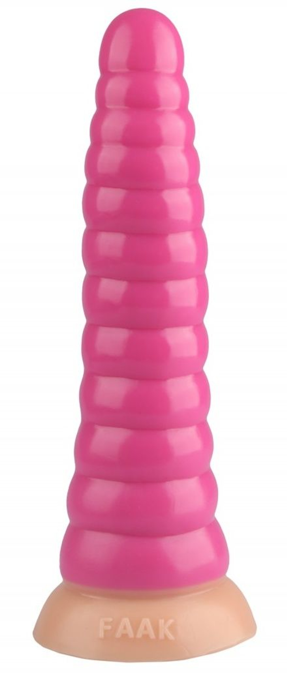 Розовая коническая анальная втулка - 25 см. (Цвет: розовый)