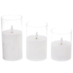 Сувенир с подсветкой «Свеча - Тайна» 7,7*10/12,5/15 см (набор 3 шт) с пультом д/у