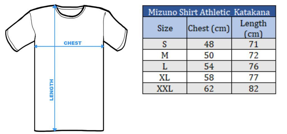 Mizuno T-shirt Athletic Katakana Tee K2GA1001 tidepool