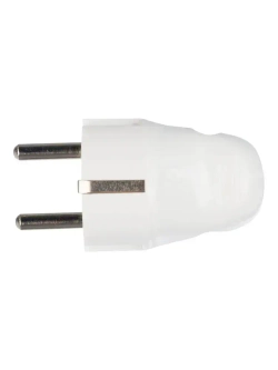 Вилка разборная угловая с заземляющими контактами 16А ВПу11-01-Ст, EVP11-16-01-K01, IEK Белый - 1 шт