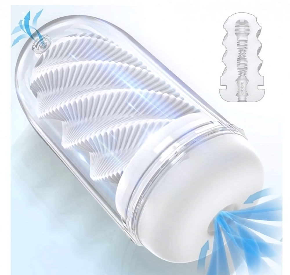 Мастурбатор в прозрачной колбе Rosyland (Цвет: белый)