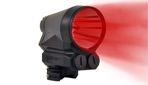 Фонарь подствольный Lightforce PRED9X-red (дальность до 140мм) выносная кнопка, зарядное устройство, крепежный элемент