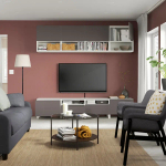Тумба под ТВ - IKEA BESTÅ/BESTA, 230x42x240см, белый/темно-серый, БЕСТО ИКЕА