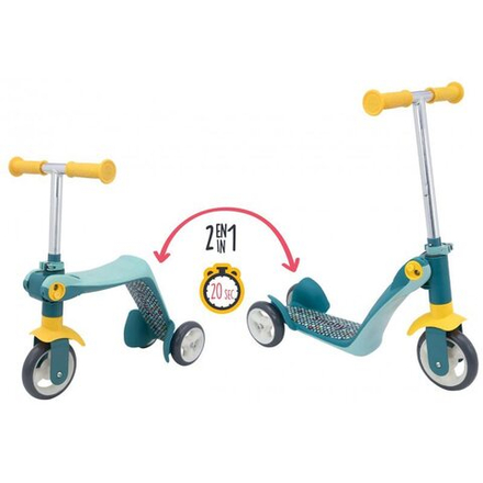 Самокат Smoby2в1, металл, 3 колеса 750612