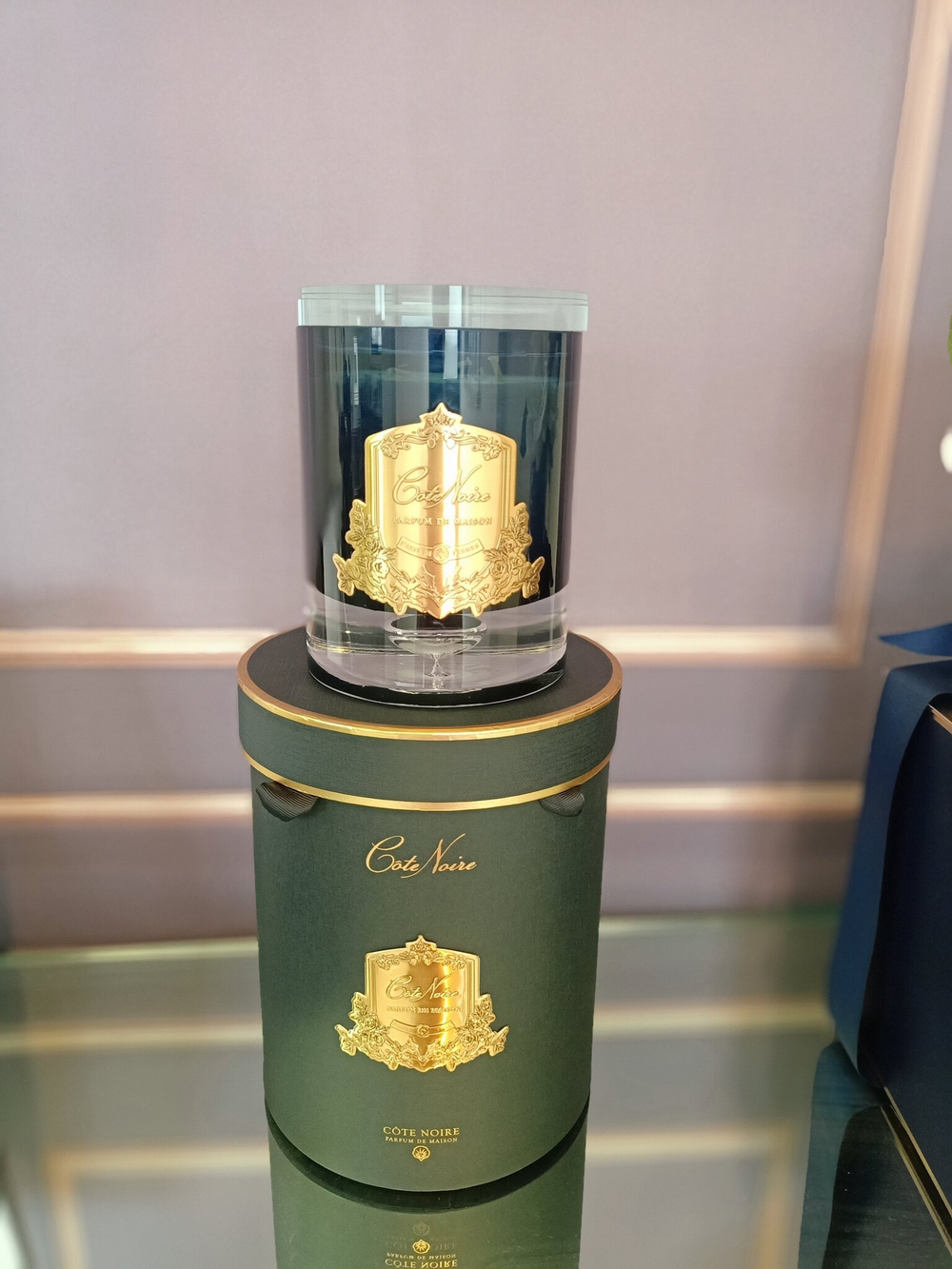 Свеча 750гр Cote Noire Luxury Candle Vanilla золотая