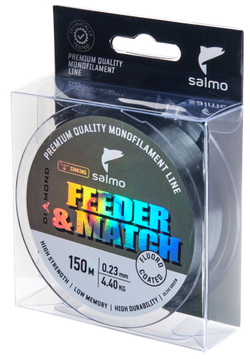 Леска монофильная Salmo Diamond FEEDER & MATCH FLUORO COATED Grey 150/023