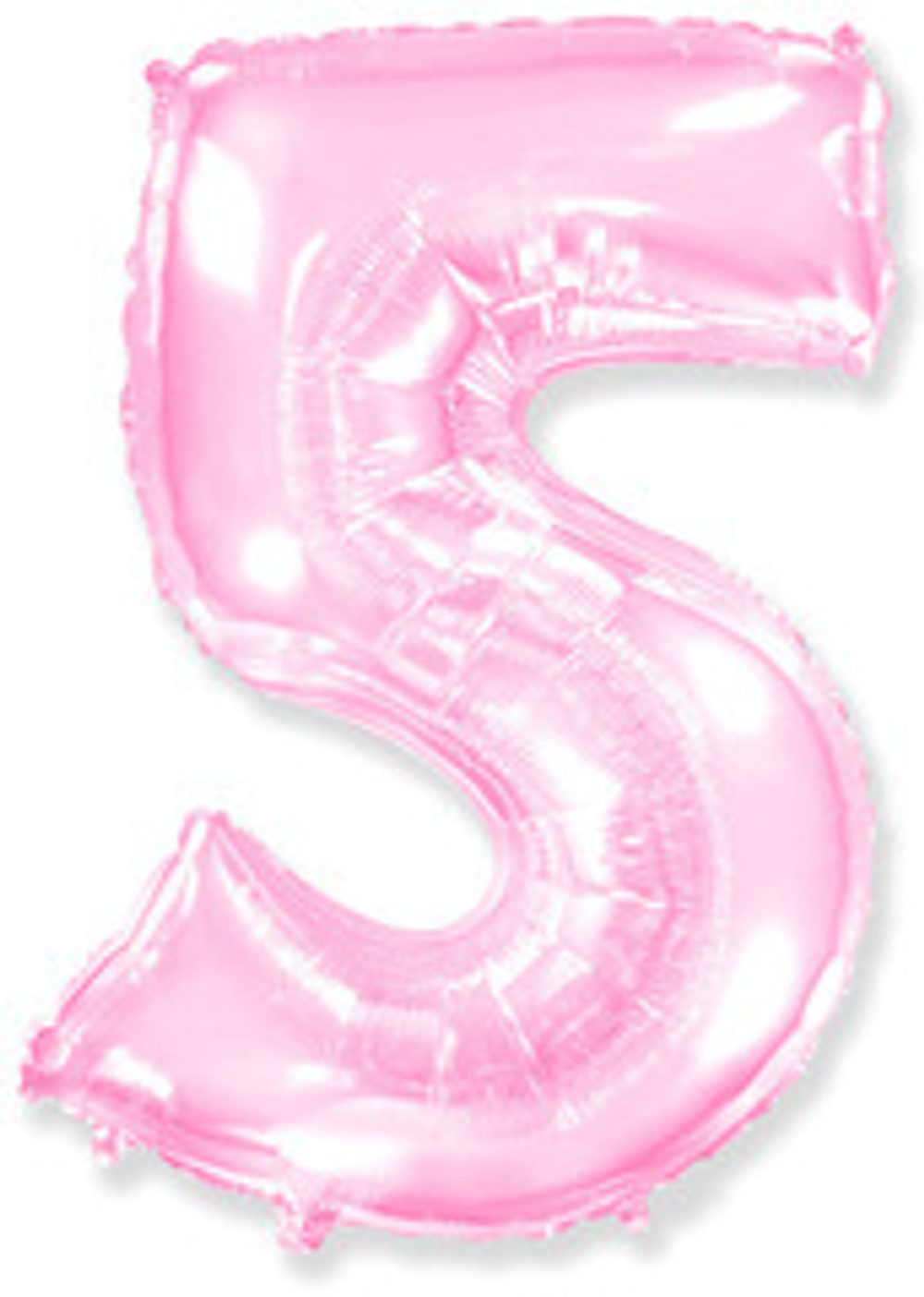 F 40"/102 см, Цифра Розовый "5" (надутый гелием)