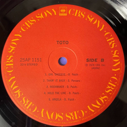 Винтажная виниловая пластинка LP Toto Hold The Line (Japan 1978) (Obi)