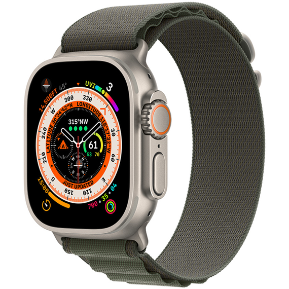 Ремешок Apple Alpine Loop для Apple Watch Ultra 49 мм Green Размер M (MQE33ZM/A)
