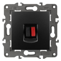 14-3111-05 ЭРА Розетка аудио, IP20, Эра Elegance, антрацит