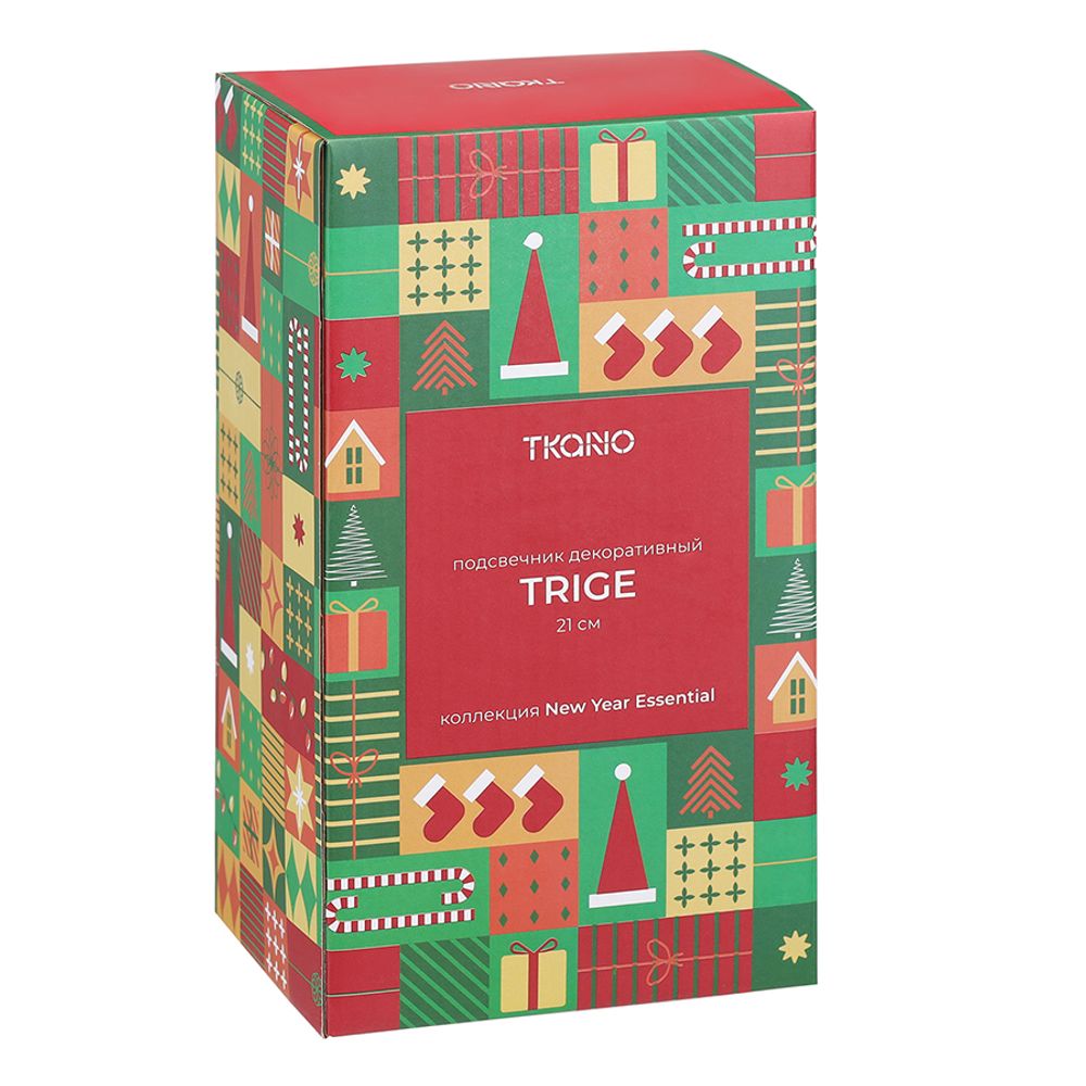 Подсвечник декоративный Trige из коллекции New Year Essential, 21 см