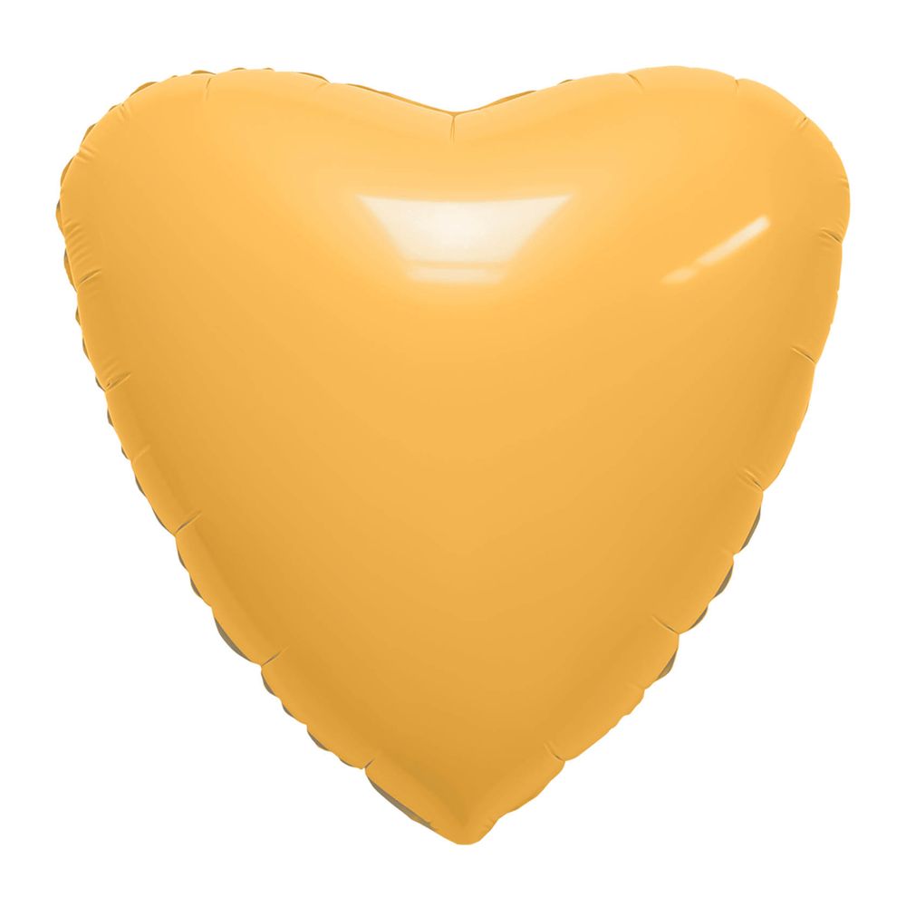 Ag Шар 19'' / 46 см Сердце Мистик Абрикос сатин (БГ-15)