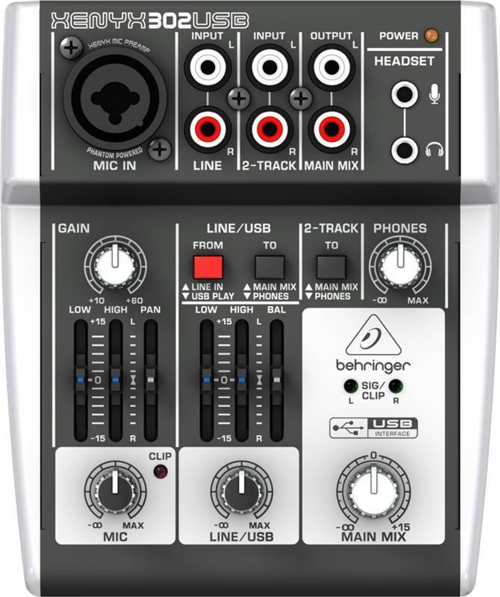 МИКШЕРНЫЙ ПУЛЬТ BEHRINGER XENYX 302USB