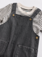 Боди и джинсовый комбинезон в комплекте для малышей Next Q96-672, Черный