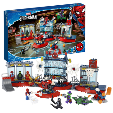 Конструктор Spider Hero "Нападение на мастерскую паука", 507 дет.