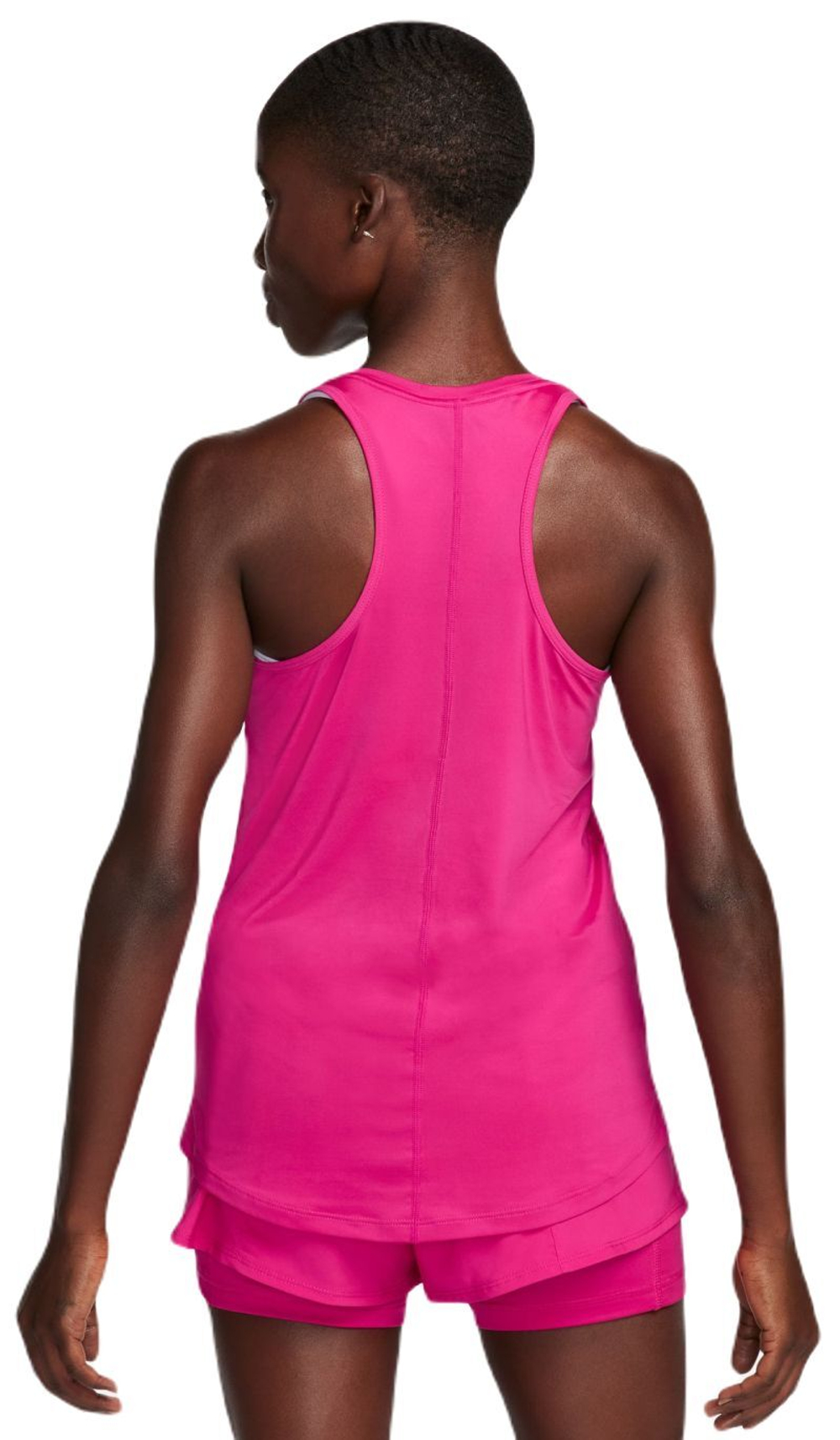 Женский топ теннисный Nike Dri-Fit One Slim Tank - fireberry/white