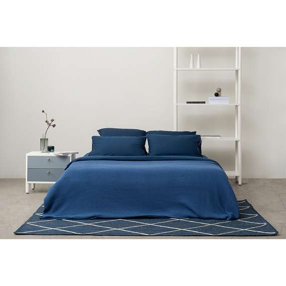 Набор из двух наволочек темно-синего цвета с контрастным кантом Essential 70х70 см