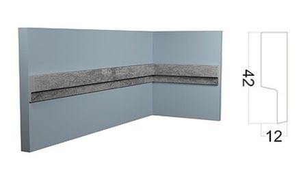 Молдинг Контур окрашенный стартовый, 42x12 мм