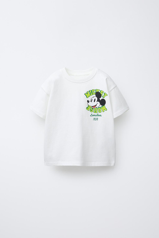 ZARA ФУТБОЛКА С ПРИНТОМ «МИККИ-МАУС» © DISNEY, БЕЛЫЙ