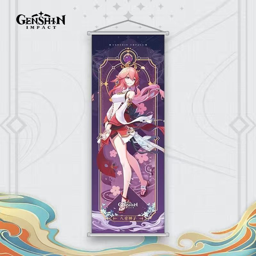 Гобелен "Genshin Impact / Геншин" 70х25 см