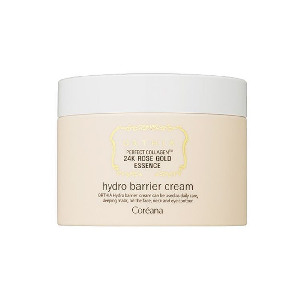 Coreana Orthia Perfect Collagen 24K Rose Gold Essence Hydro Barrier Cream увлажняющий крем для лица с розовым золотом