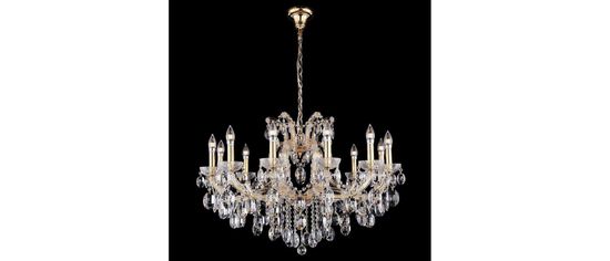 Подвесная люстра Hollywood SP12 Gold Crystal Lux.