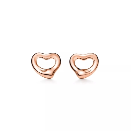 Серьги из розового золота, Tiffany 💠 Open heart 7mm- В наличии