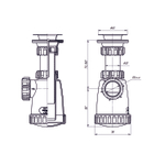 Сифон 1 1/4*32 мини BS3000 ИНКОПЛАСТ (винт М6*80)