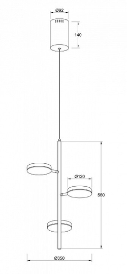 Подвесной светильник Maytoni Fad MOD070PL-L18B3K