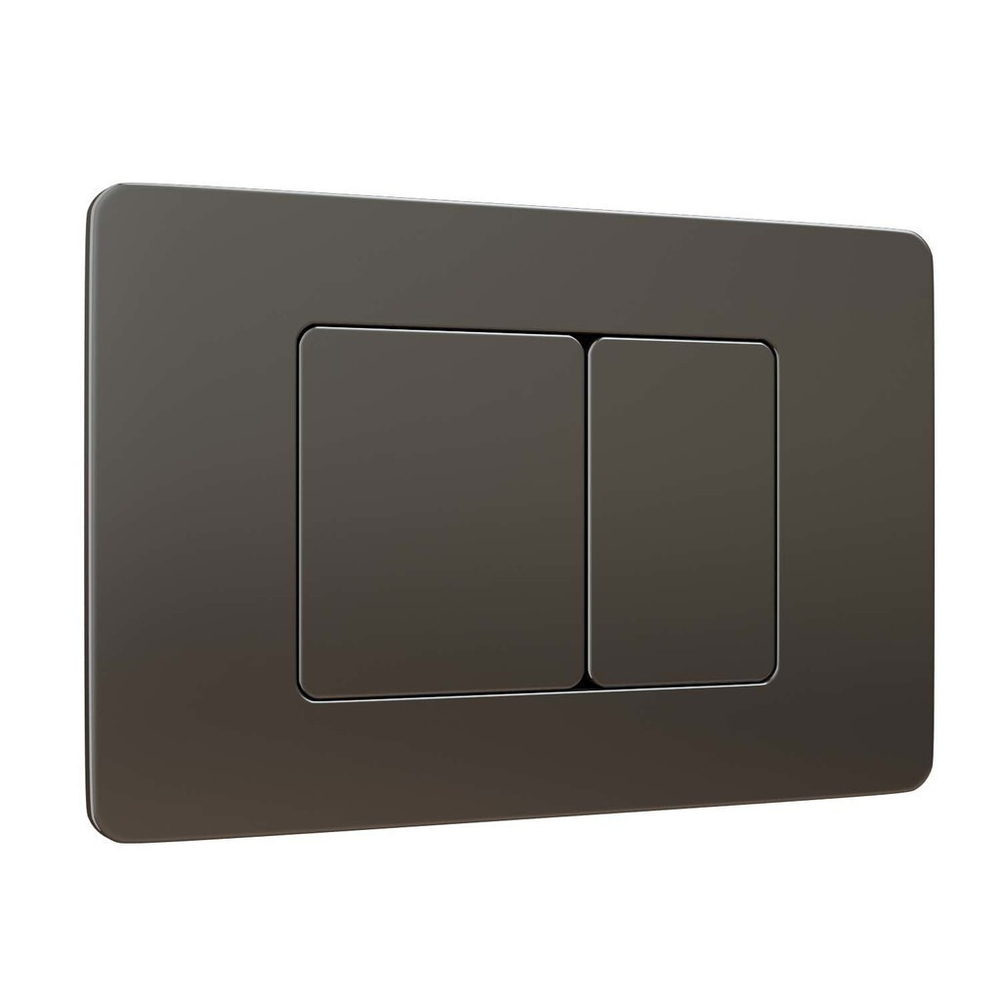 Кнопка смыва WAVE SS08 универсальная, ЧЕРНЫЙ ГРАФИТ, прямоугольная, НЕРЖ